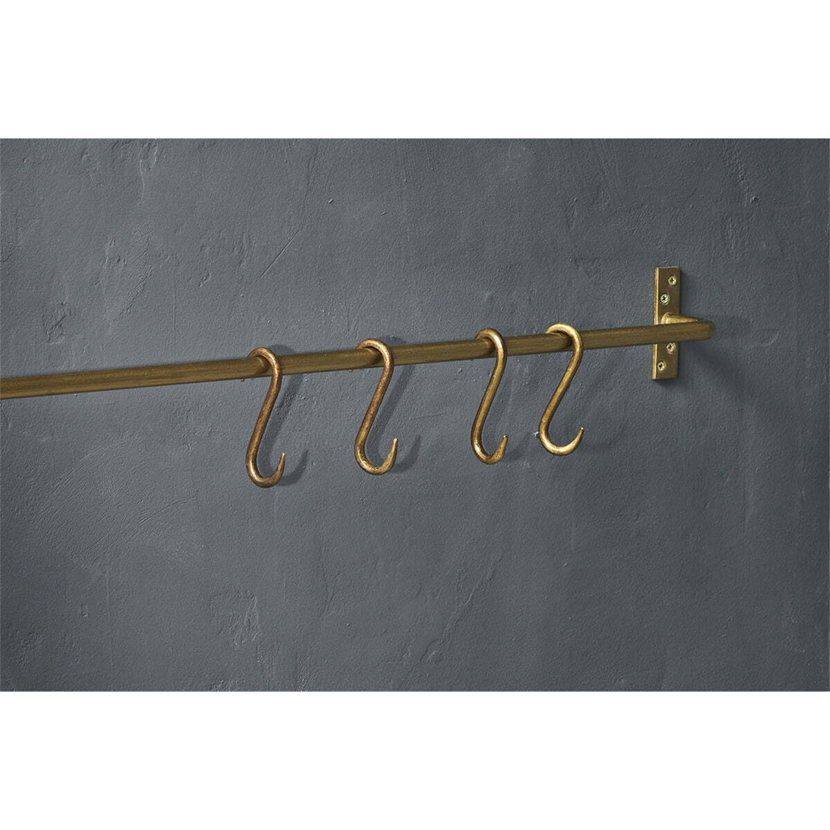 Laila Iron S-Hooks - Brass - Set of 4