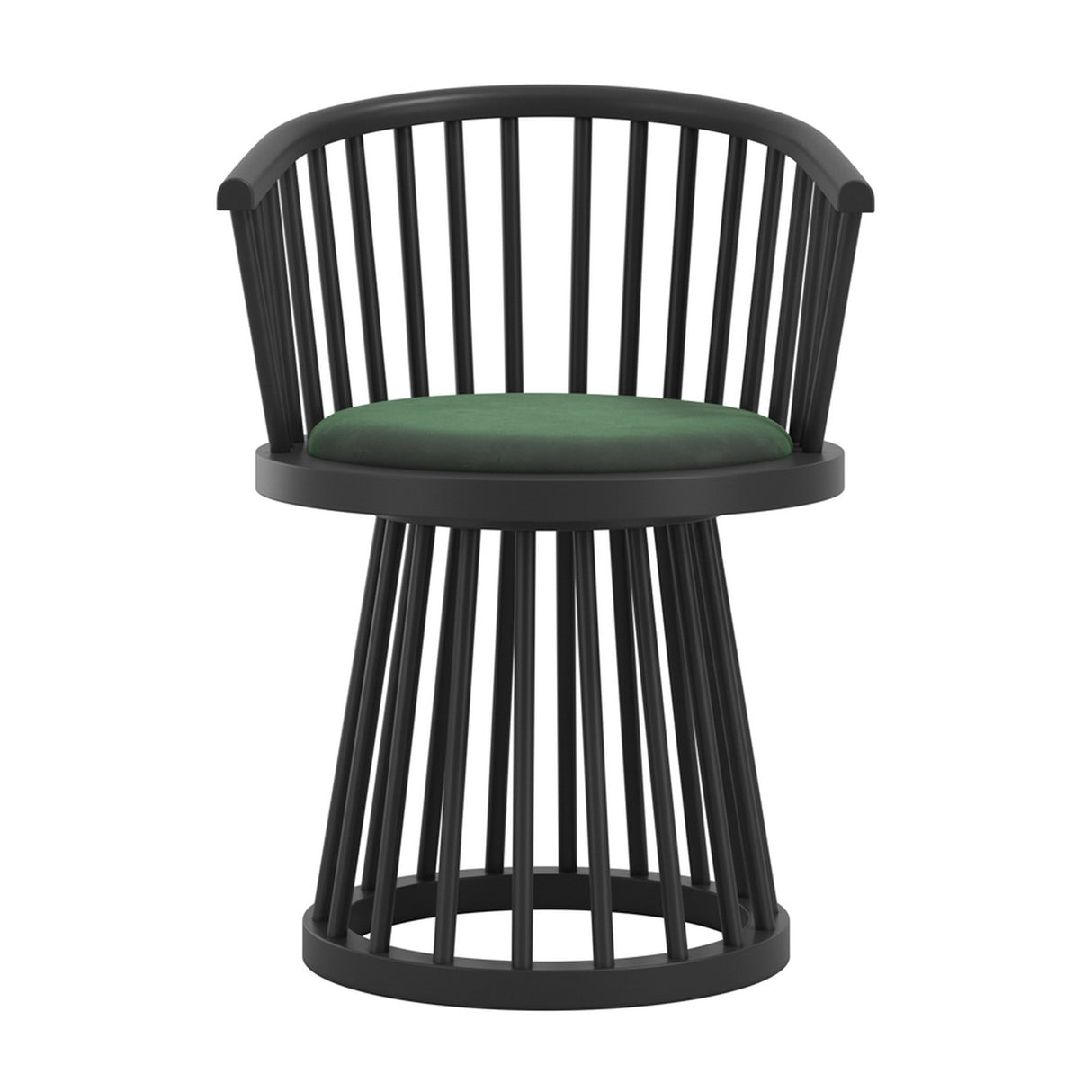 Lina Dining Chair – Forest Green / Black