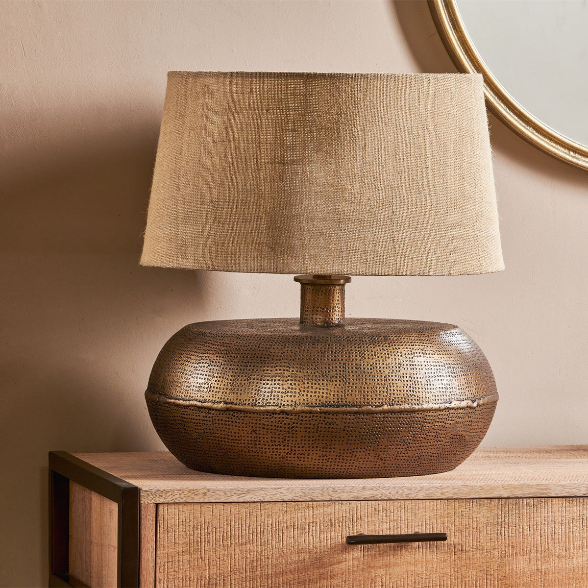 Lumbu Large Lamp Base - Antique Brass