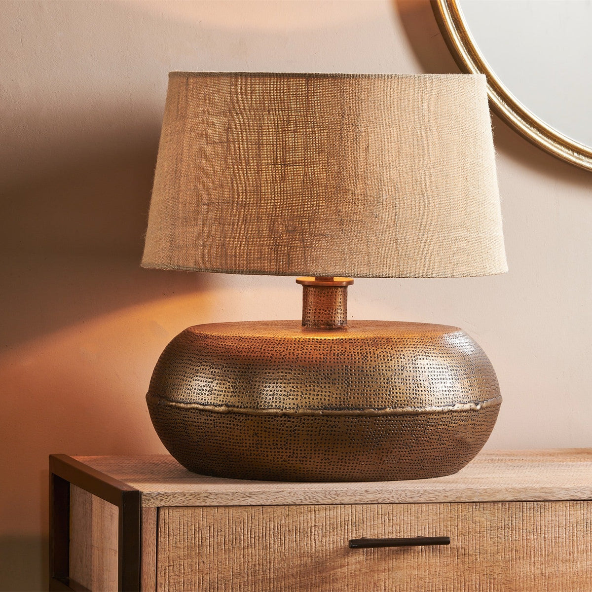 Lumbu Large Lamp Base - Antique Brass