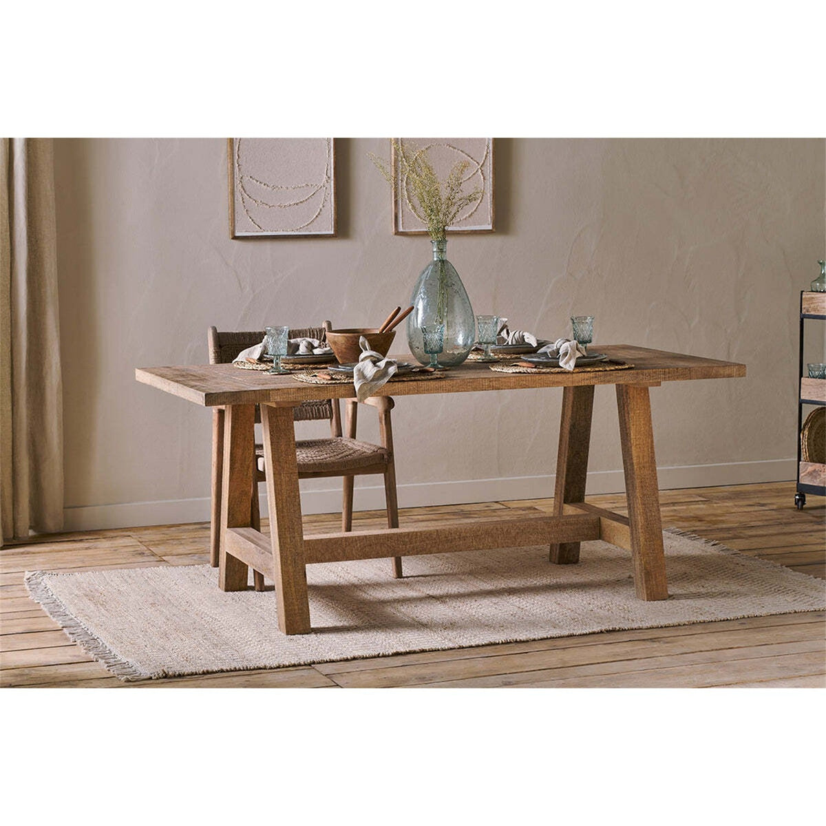 Indali Small Mango Wood Dining Table - Natural