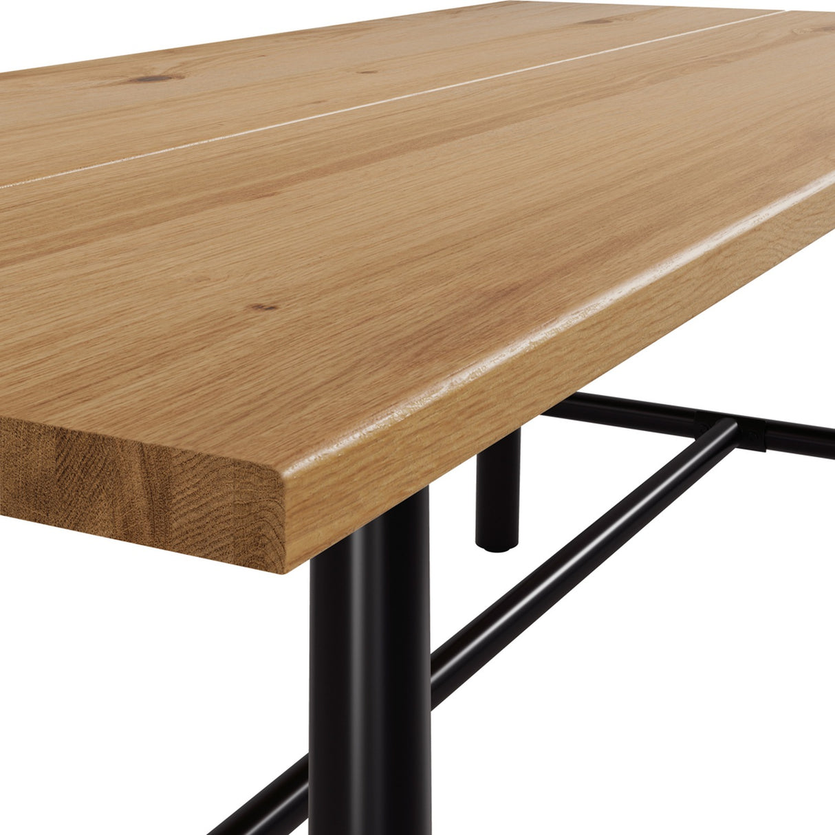 Louie Dining Table - Tawny with Black