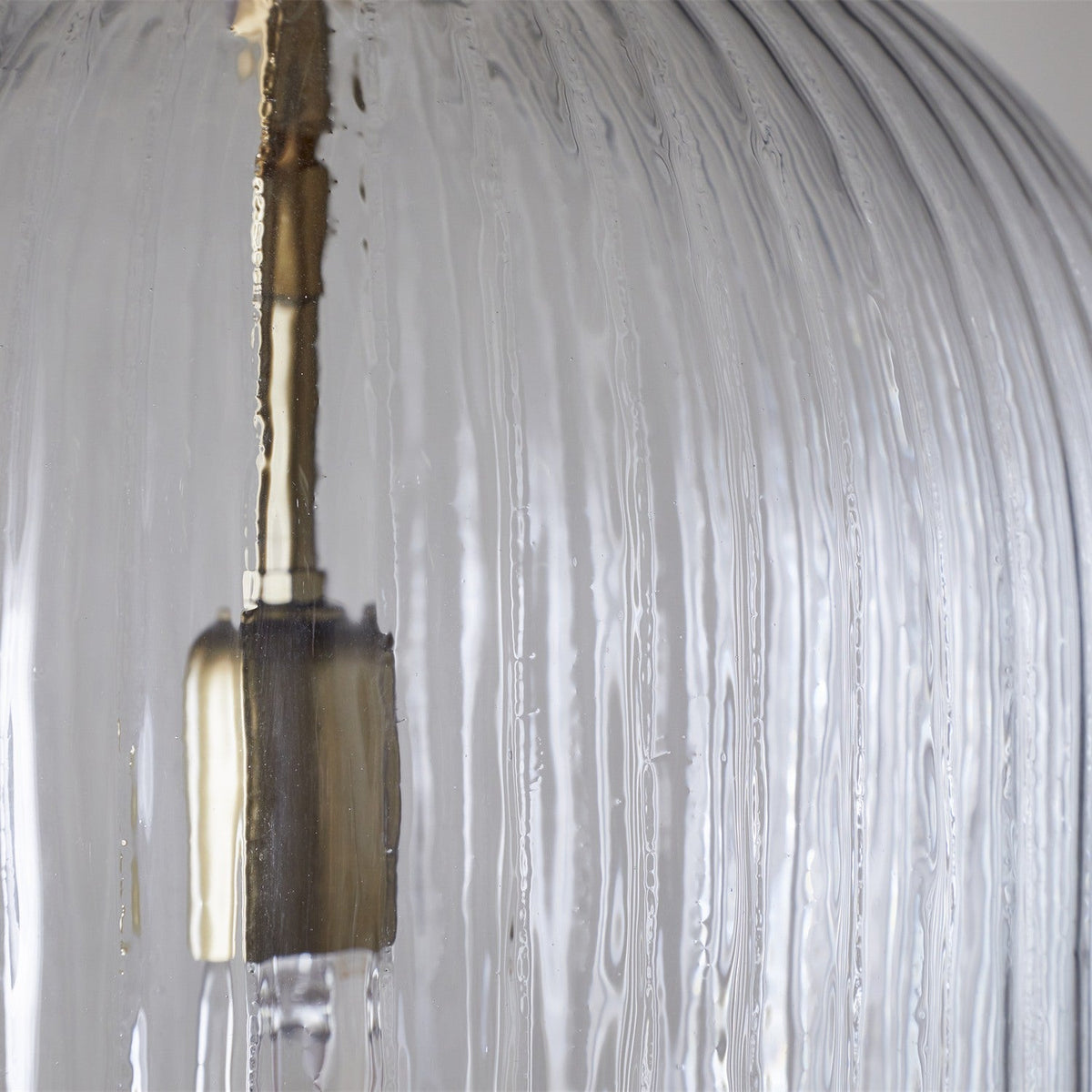 Lumina Large Fluted Glass Pendant Light - Clear