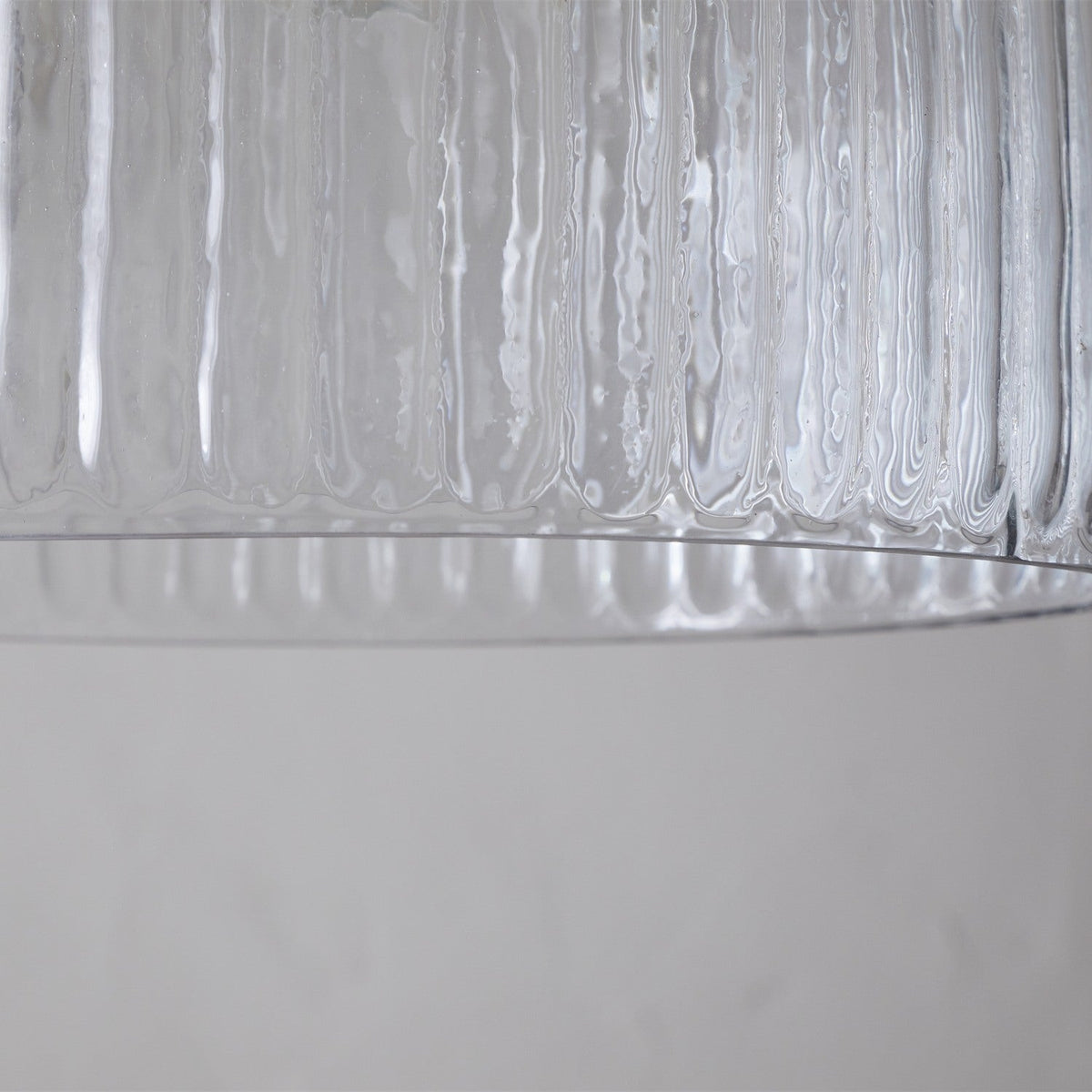 Lumina Large Fluted Glass Pendant Light - Clear