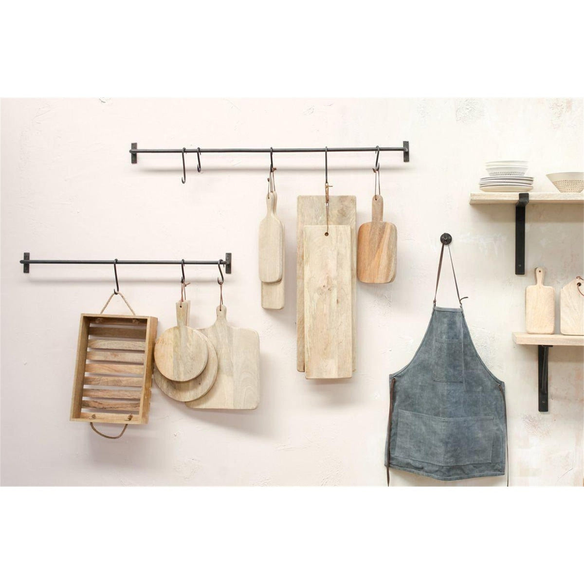 Laila Small Iron Hanging Rail - Grey