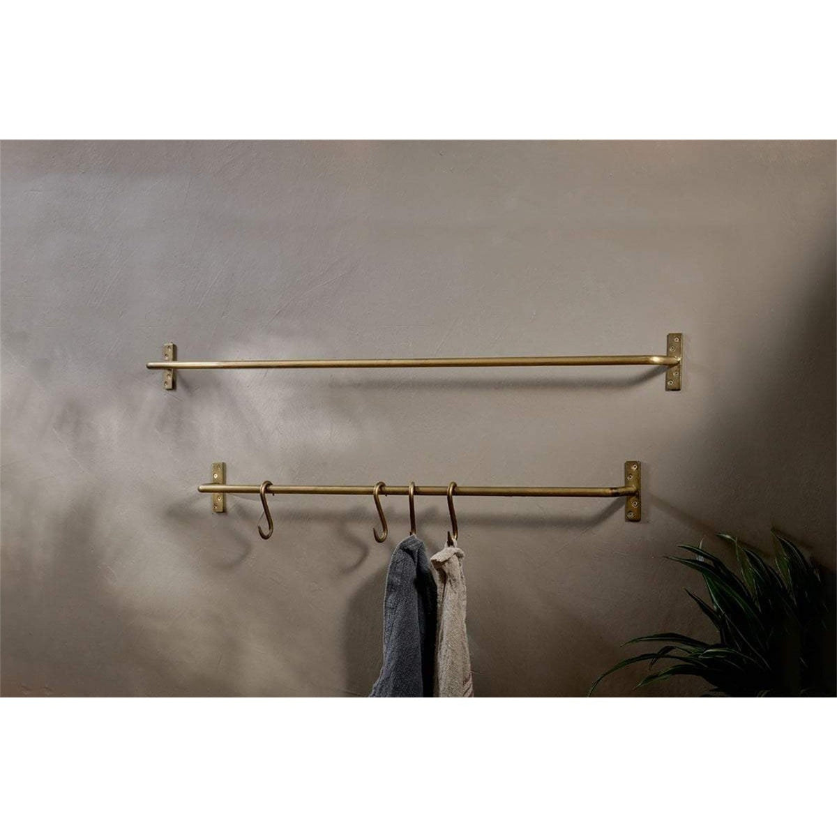 Laila Small Iron Hanging Rail - Brass