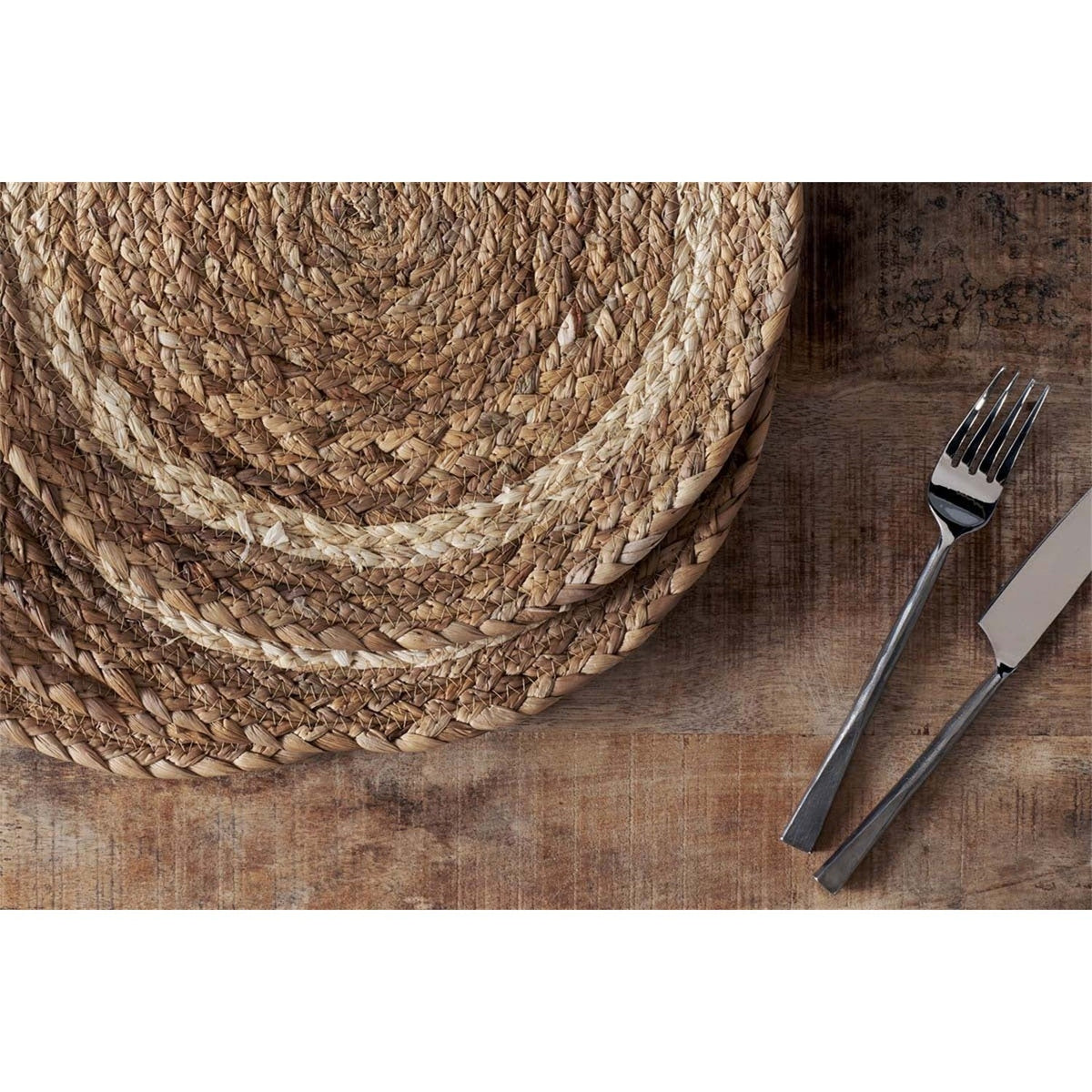 Lam Round Placemats - Natural - Set of 4