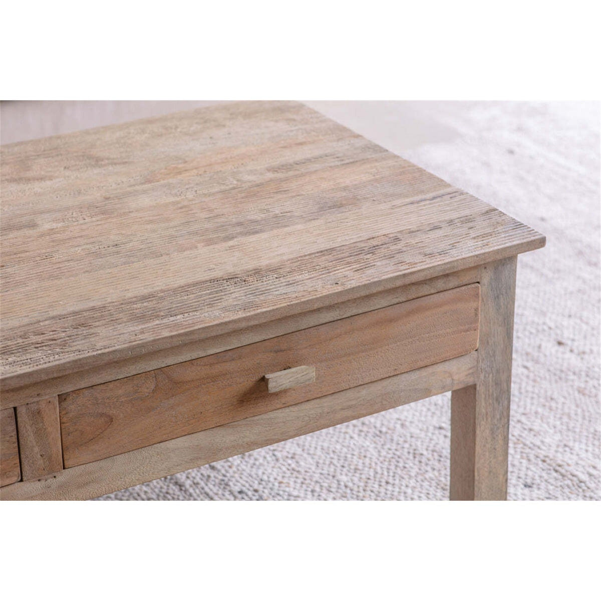 Laali Grooved Mango Wood Coffee Table - Natural