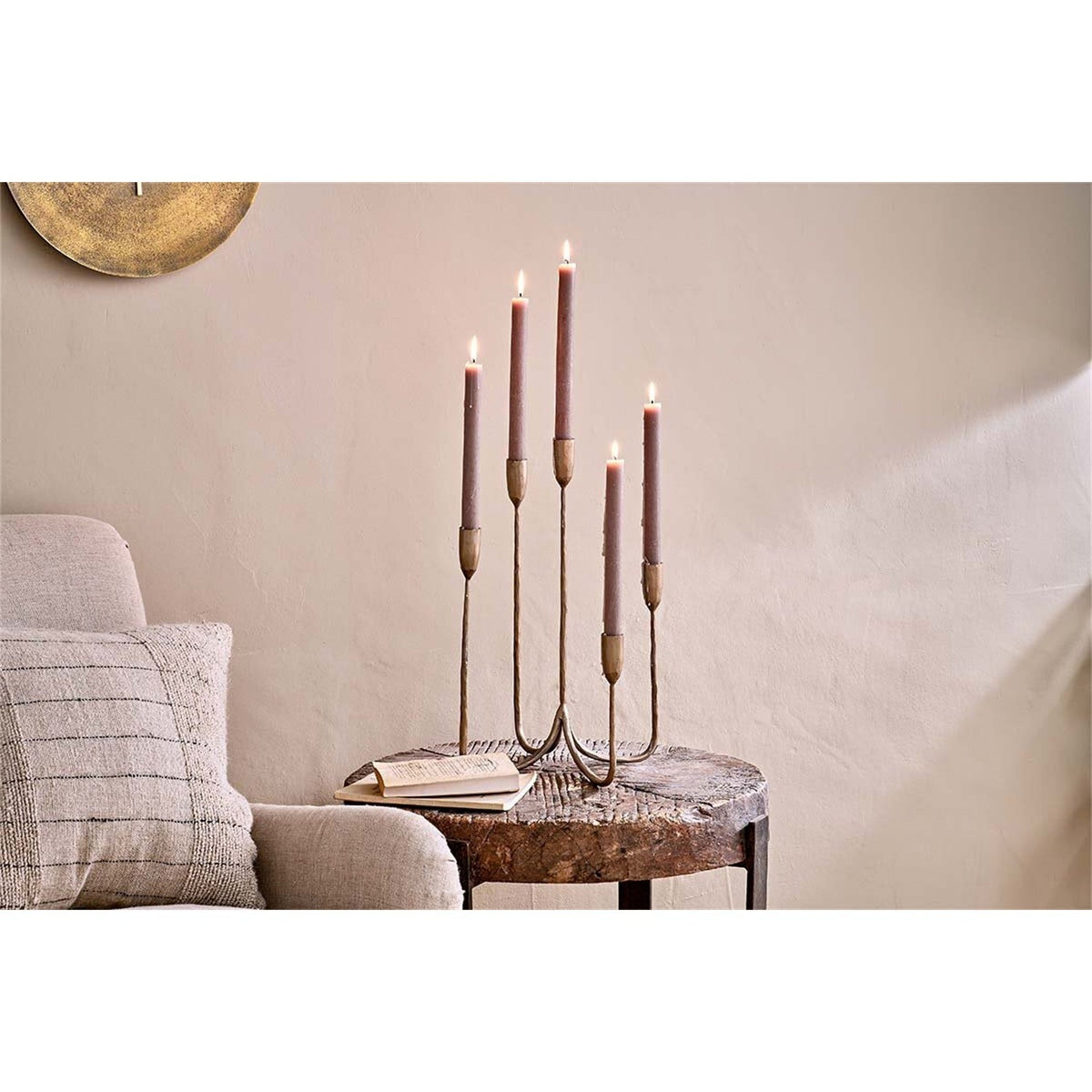 Mbata Candelabra - Antique Brass
