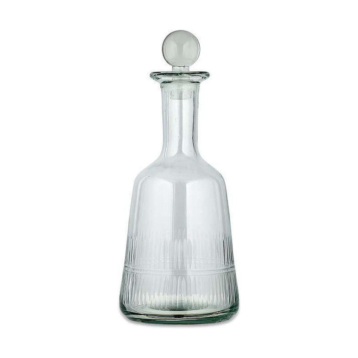 Mila Etched Recycled Glass Decanter - Clear