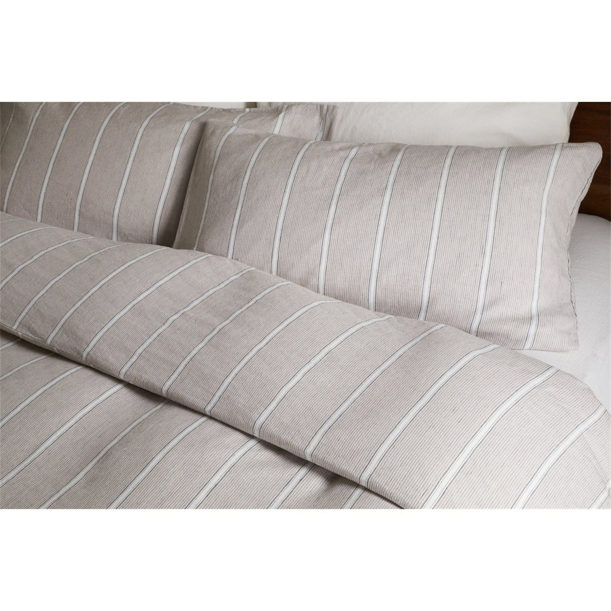 Mora King Hemp & Cotton Duvet Cover - Stone Grey