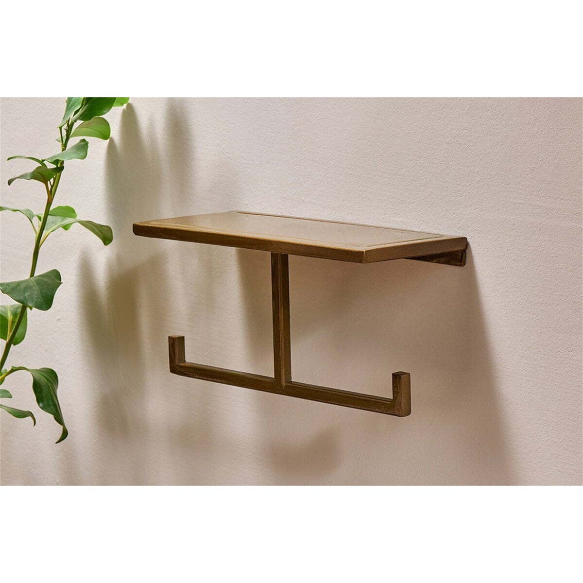 Mahi Wall Mounted Toilet Roll Holder - Brass