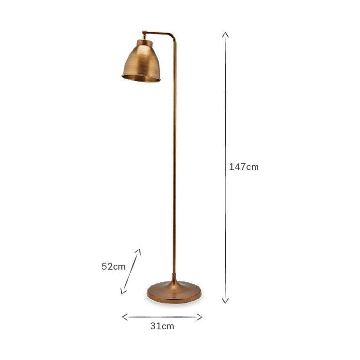 Muturi Floor Lamp - Antique Brass
