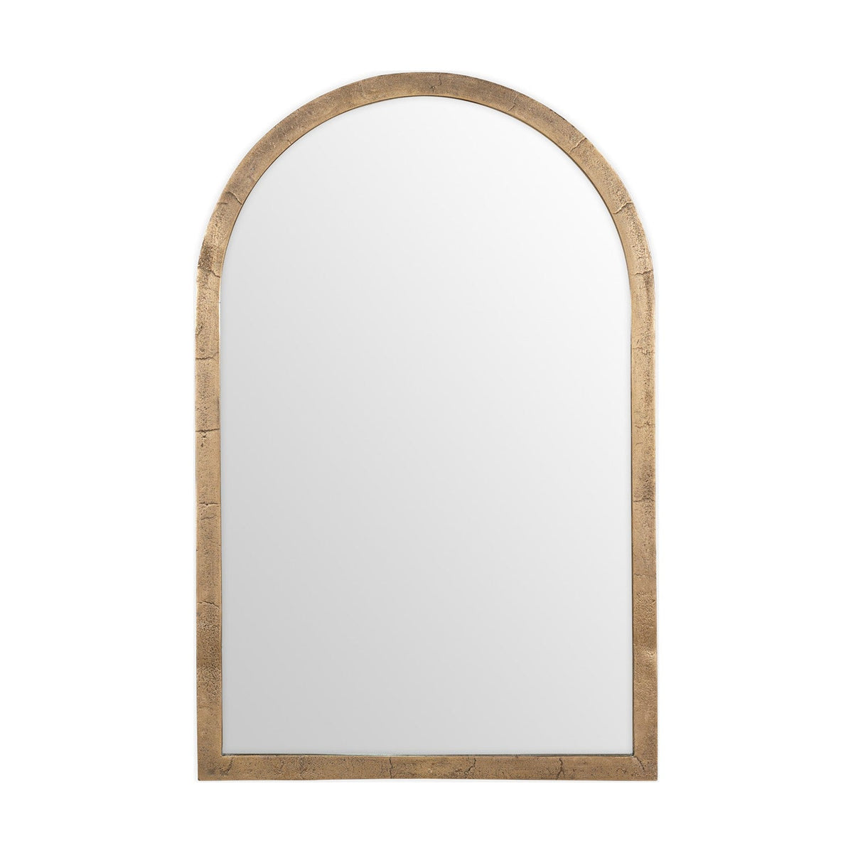 Murwara Large Arched Wall Mirror - Antique Brass