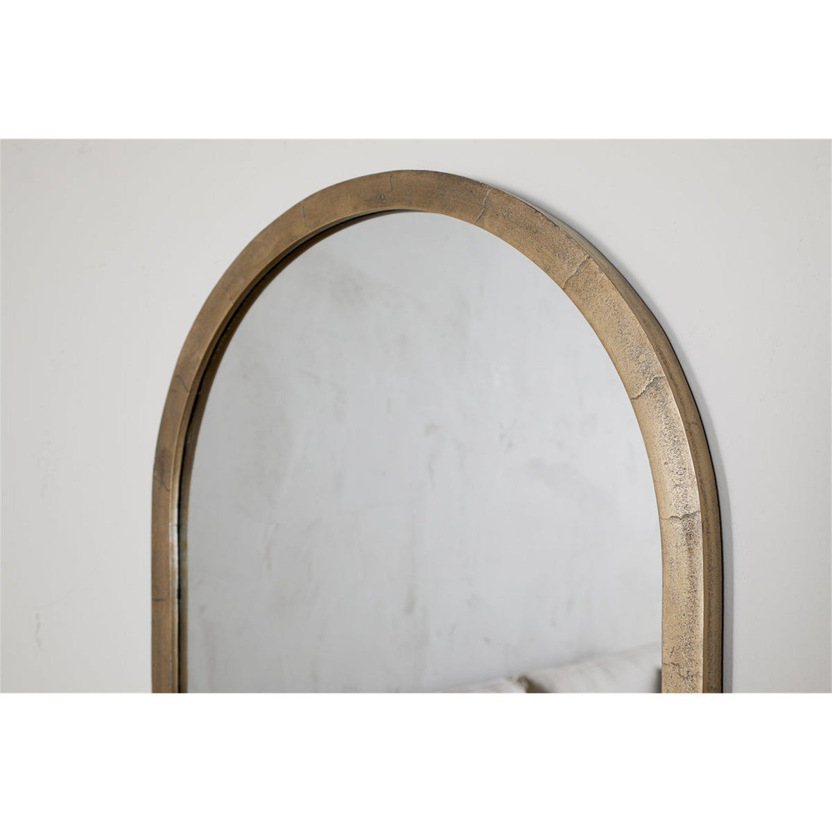 Murwara Large Arched Wall Mirror - Antique Brass