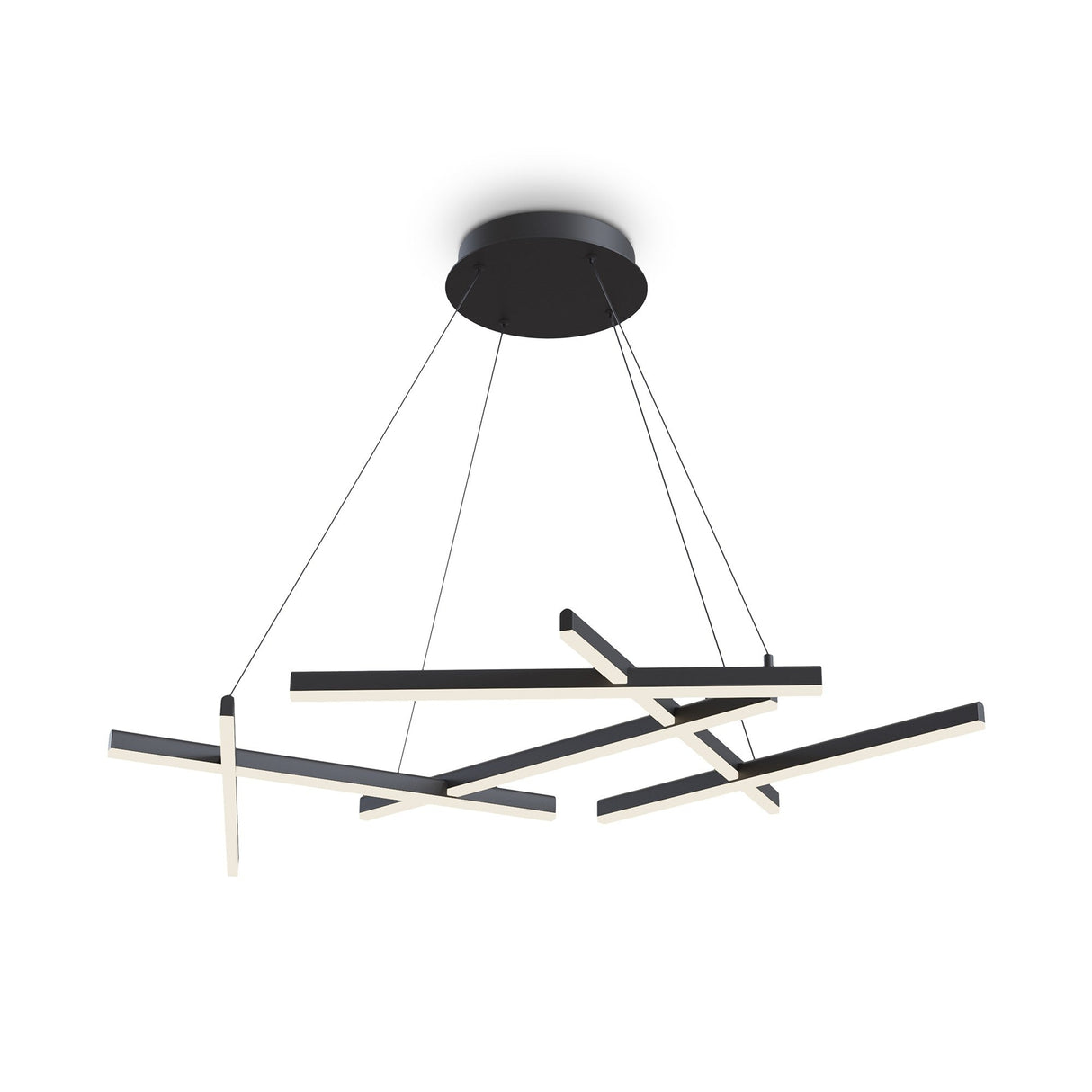 Line LED Suspension Light in black, featuring a sleek linear design for contemporary lighting