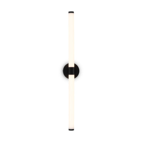 Axis LED wall light in black, offering a sleek look and warm lighting to enhance modern interiors.