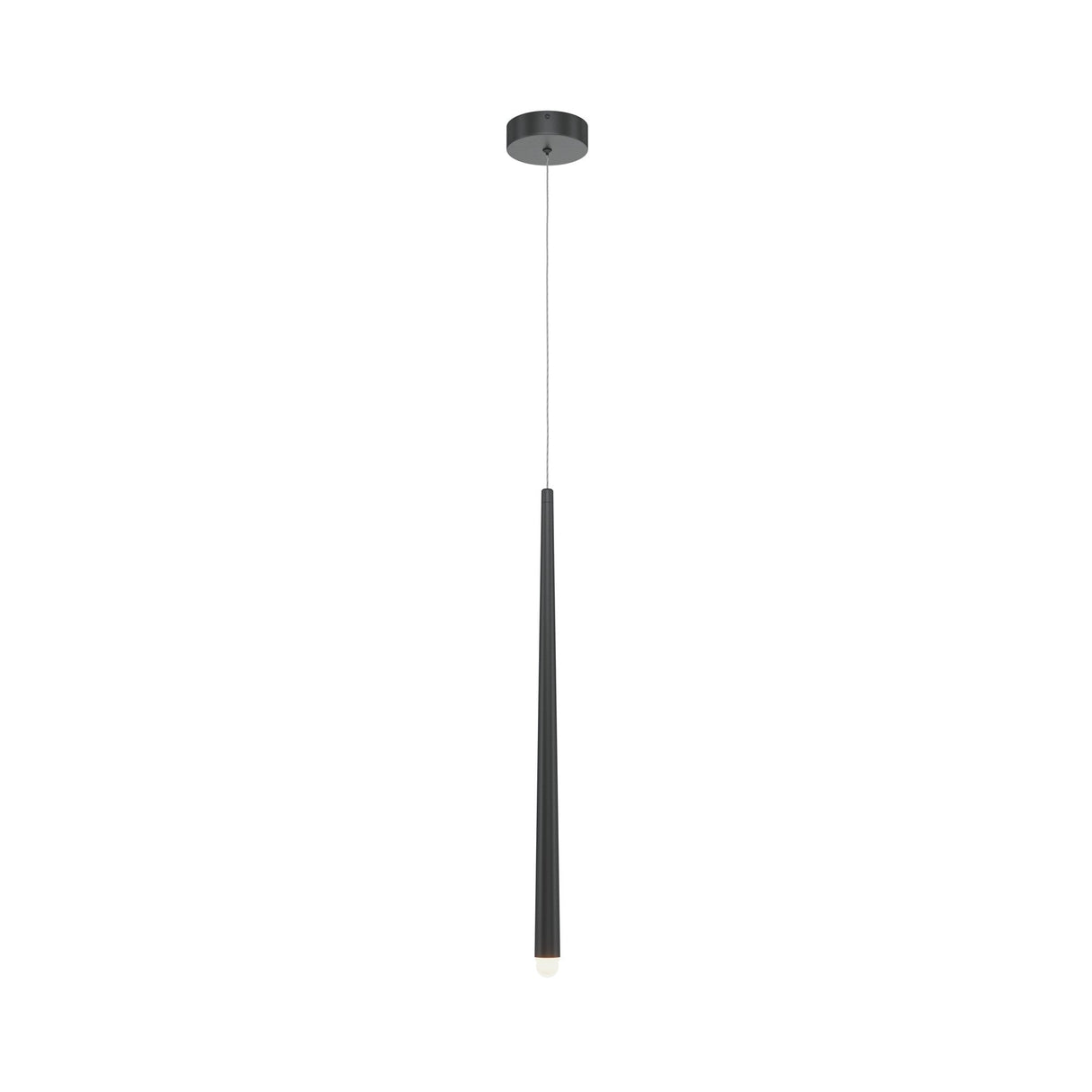 Cascade LED Single Pendant Light in Black, offering a versatile design that complements contemporary settings.