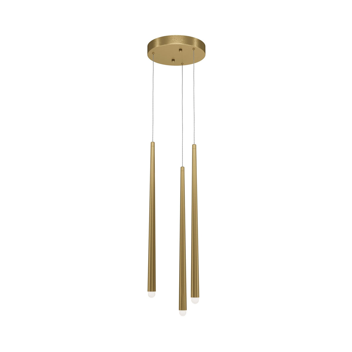 Cascade LED Cluster Pendant Light in Brass with a refined cluster design, perfect for upscale interiors seeking warm lighting.
