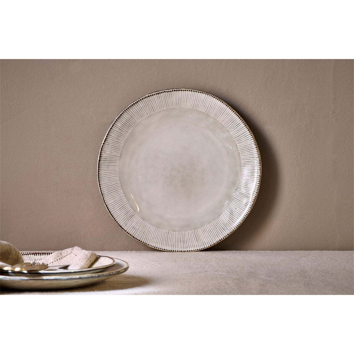 Malia Stoneware Dinner Plate - Cream