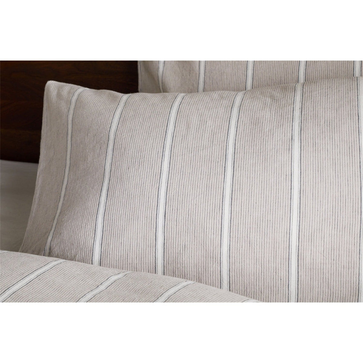 Mora Hemp & Cotton Pillowcases - Stone Grey - Set of 2
