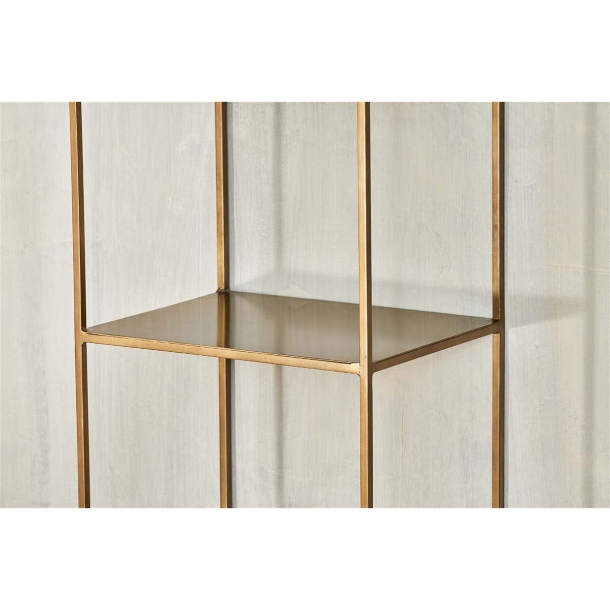 Mahi 170 x 46 x 36cm Shelving Unit - Antique Brass