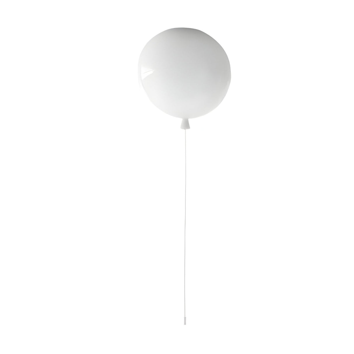 The Memory Ceiling Light appears to float like a balloon against a white background, its thin string hanging down and creating a playful, whimsical vibe.