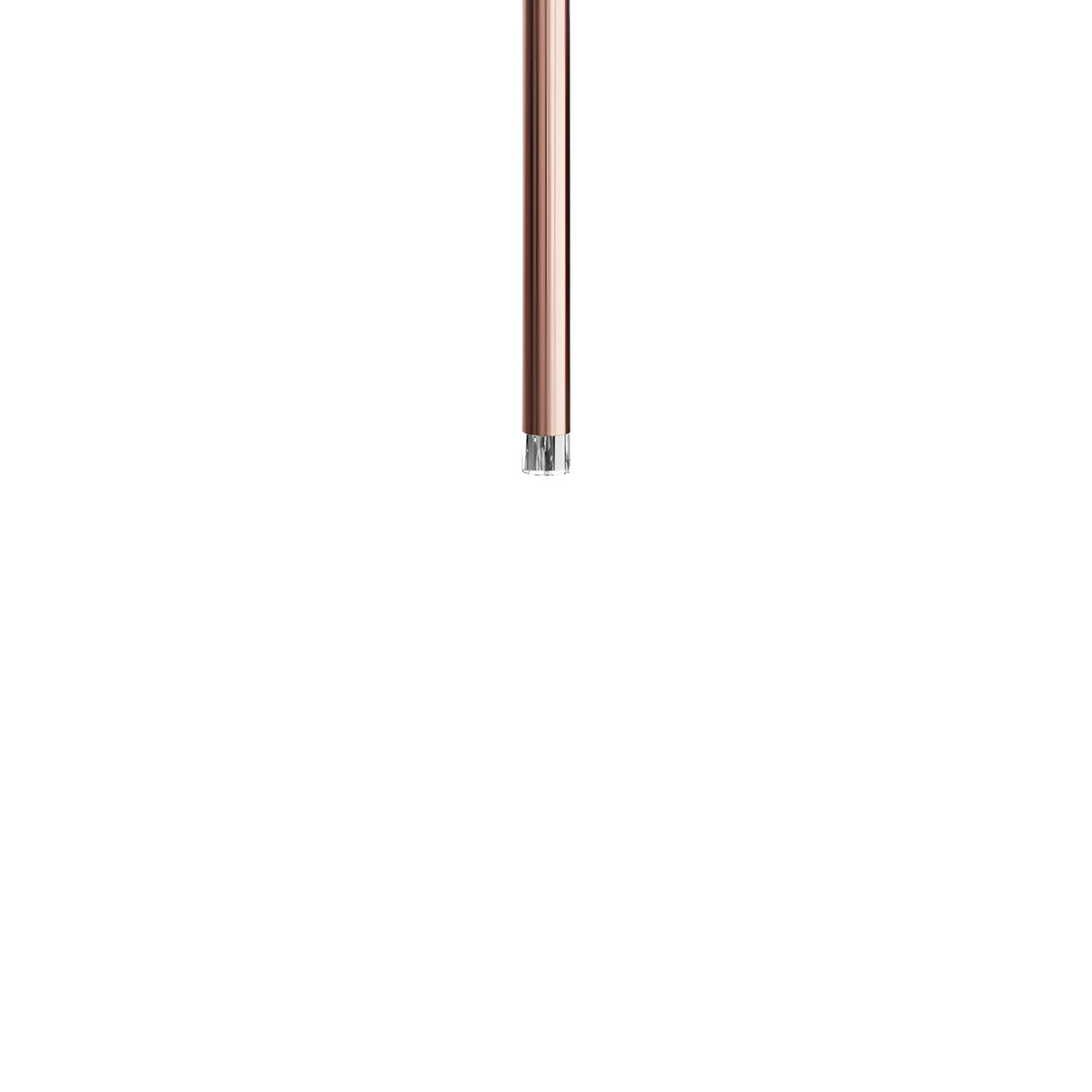 A single Micro LED Pendant Light in a copper finish is centered vertically on a plain white background.