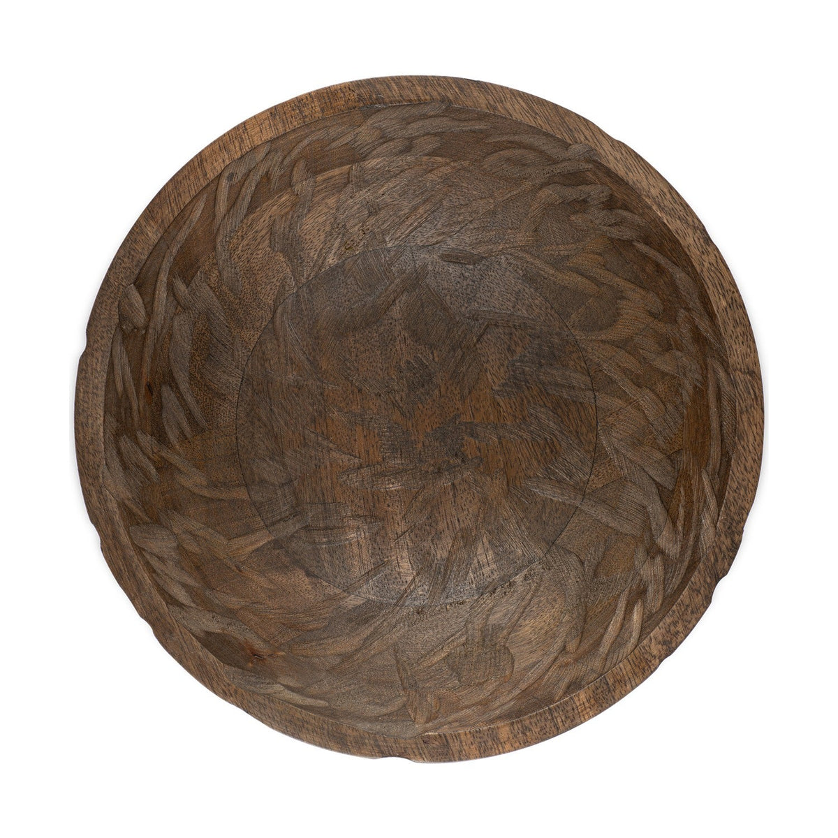 Nyati Small Wooden Serving Bowl - Dark Brown
