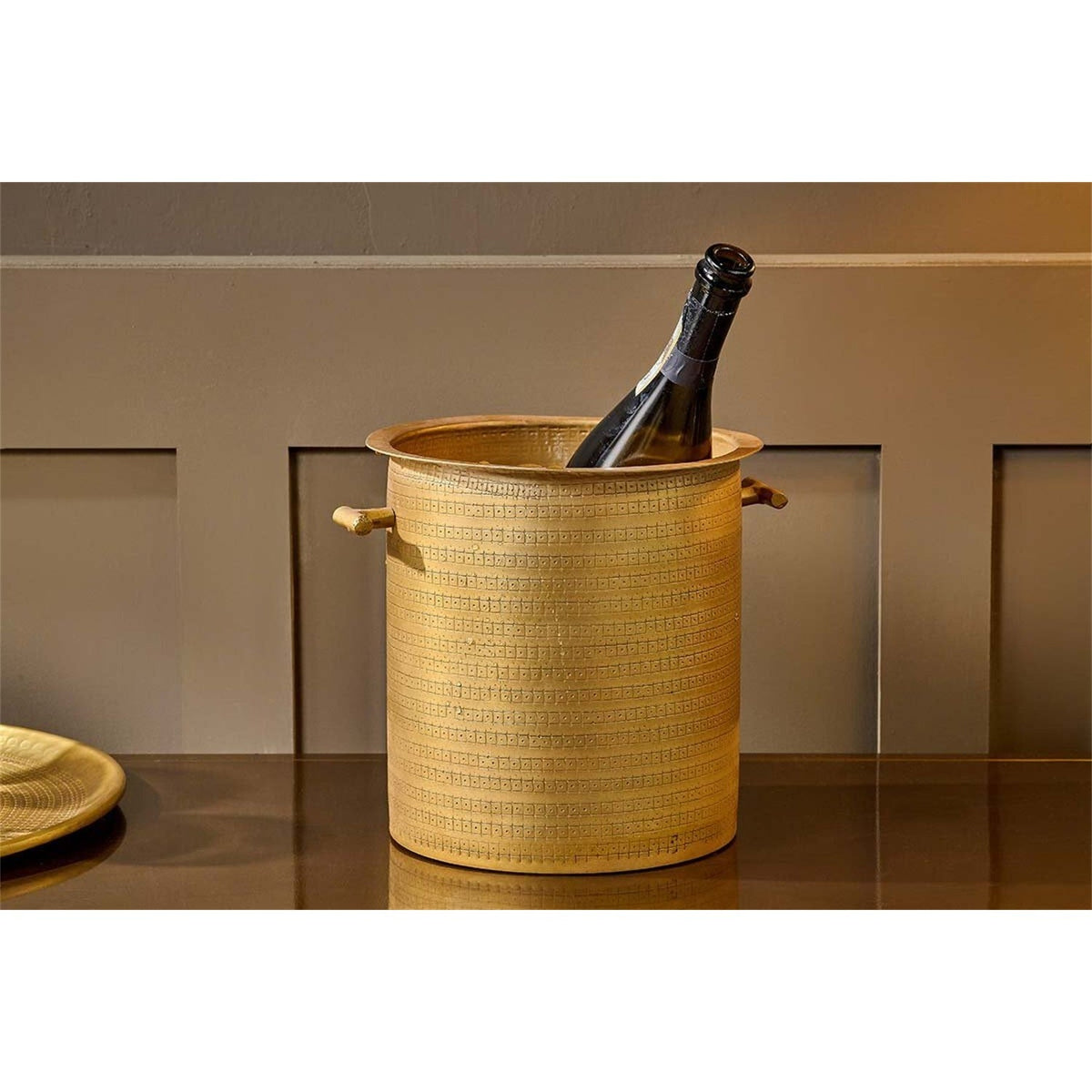 Nalgora Etched Wine Cooler - Antique Brass