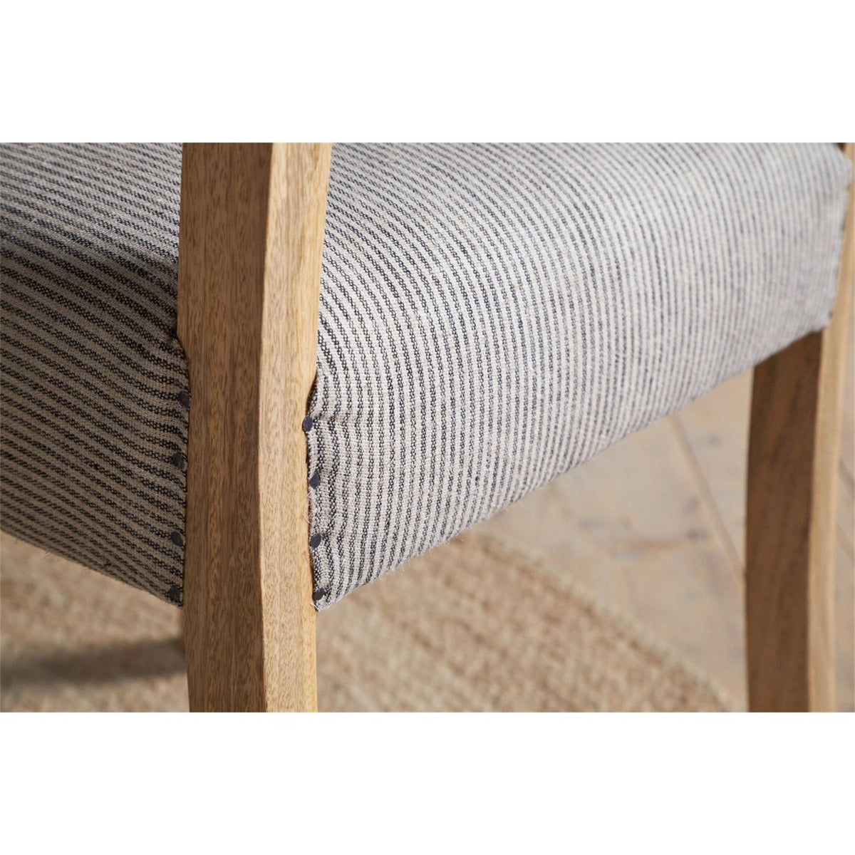 Nadeeka Linen Upholstered Dining Chair - Soft Grey
