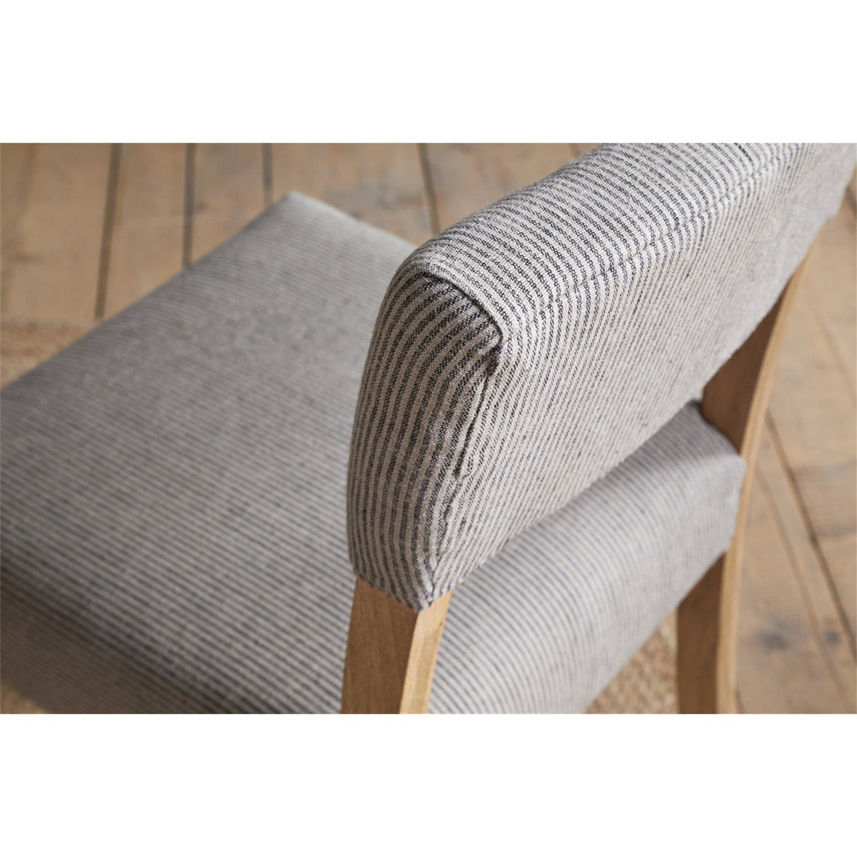 Nadeeka Linen Upholstered Dining Chair - Soft Grey