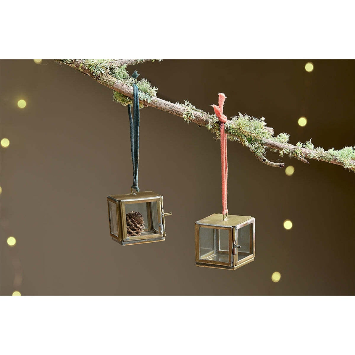 Tiny Kiko Hanging Christmas Decoration - Antique Brass