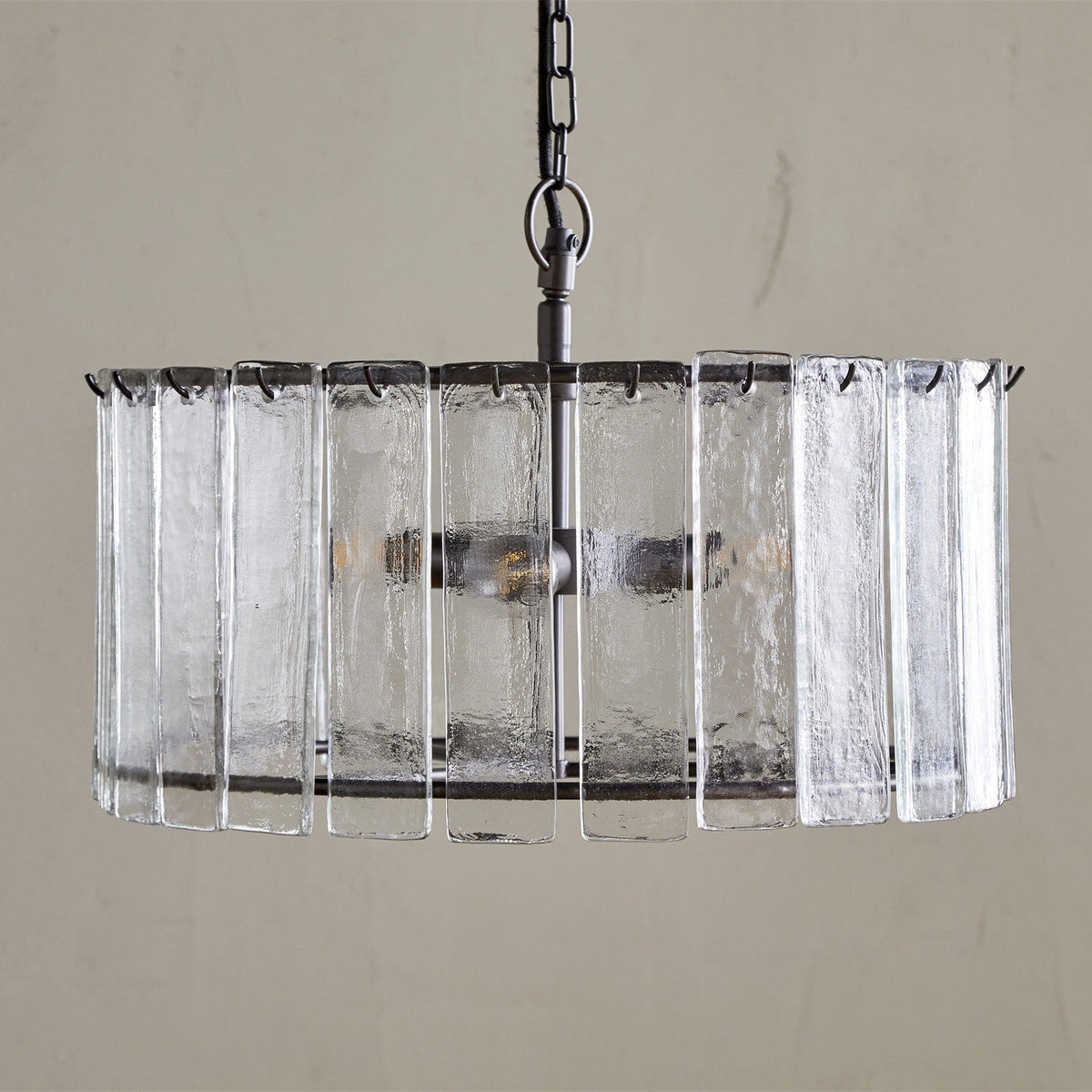 Nauka 3 Light Pendant Light - Aged Bronze & Clear