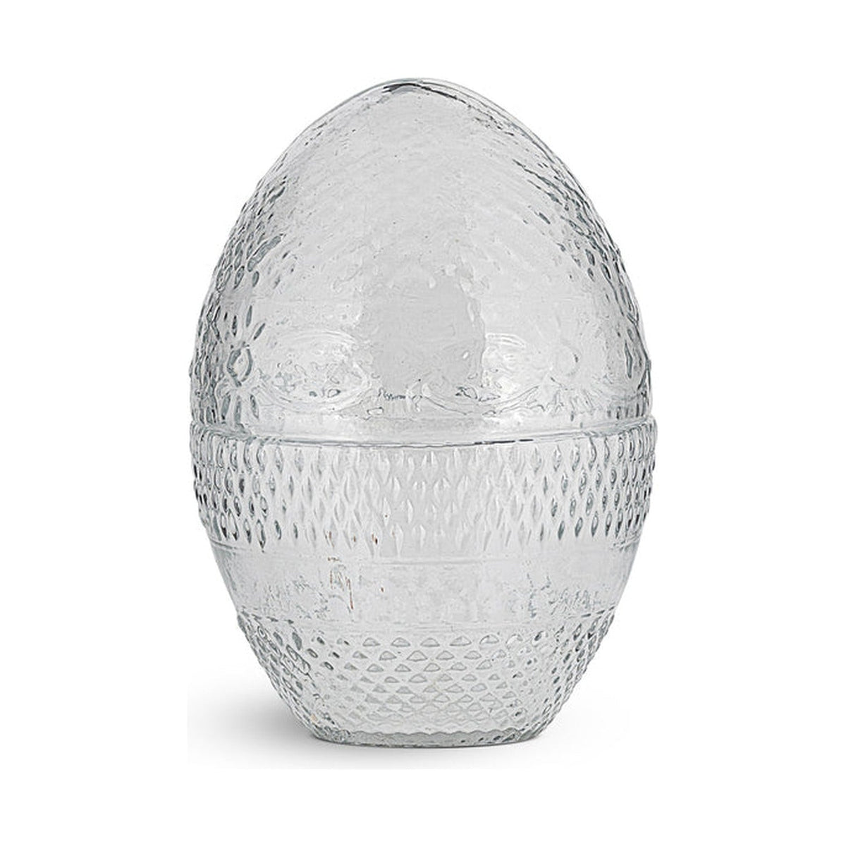 Essan Small Opening Glass Easter Egg Decoration - Clear