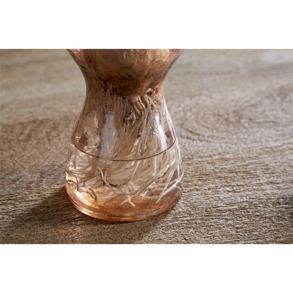 Enir Hammered Hyacinth Glass Vase - Dusty Terracotta