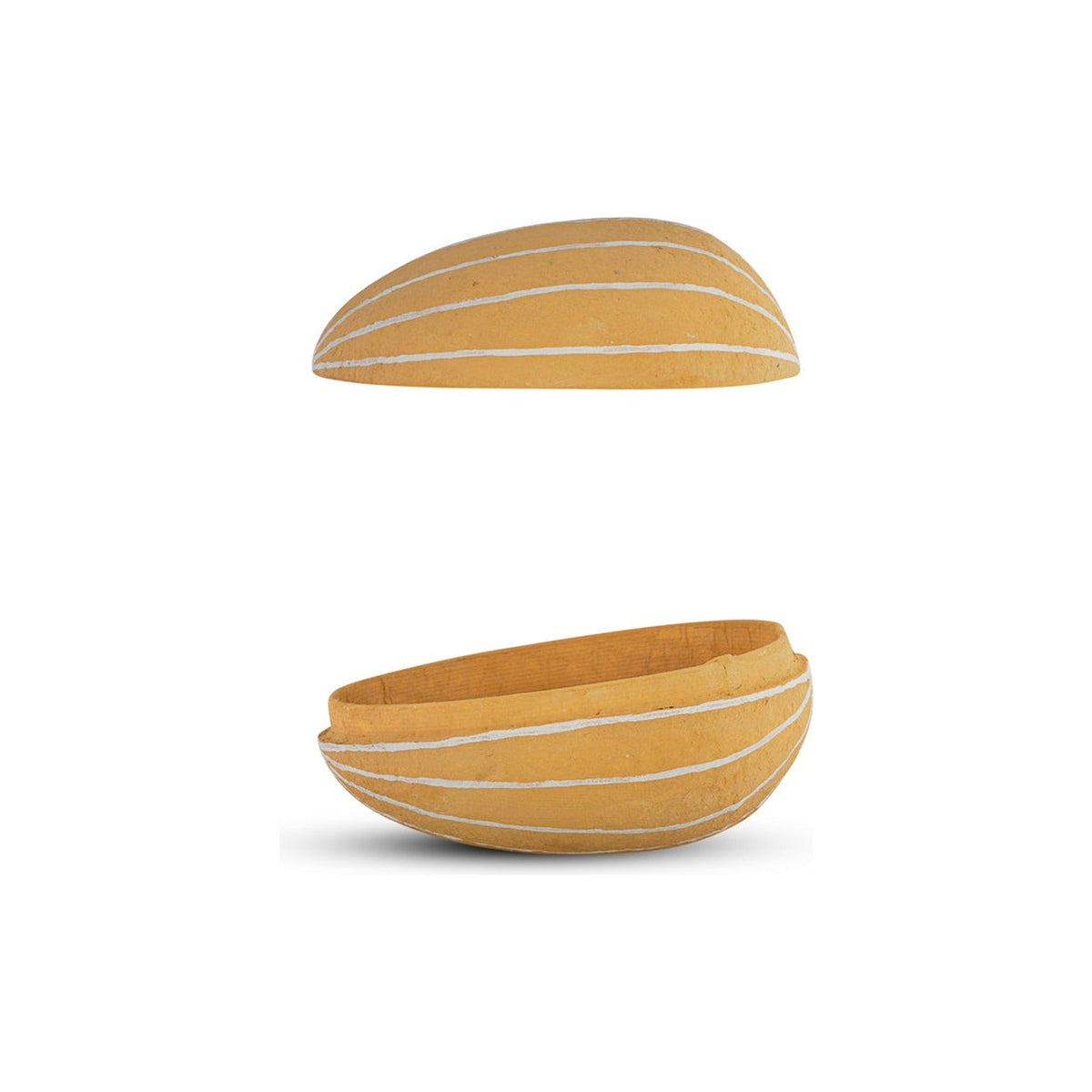 Surya Opening Egg Easter Decoration - Ochre & Cream
