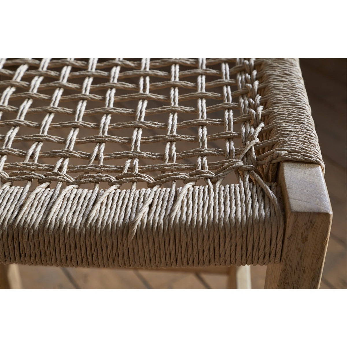 Aamani 70cm Backless Cord Counter Stool - Natural