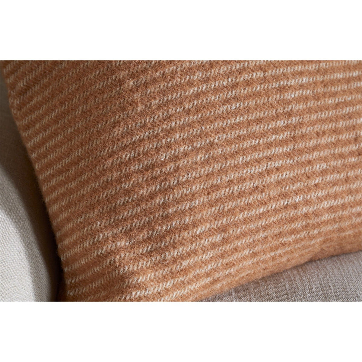 Ilaa 60 x 40cm Striped Wool Cushion Cover - Sand