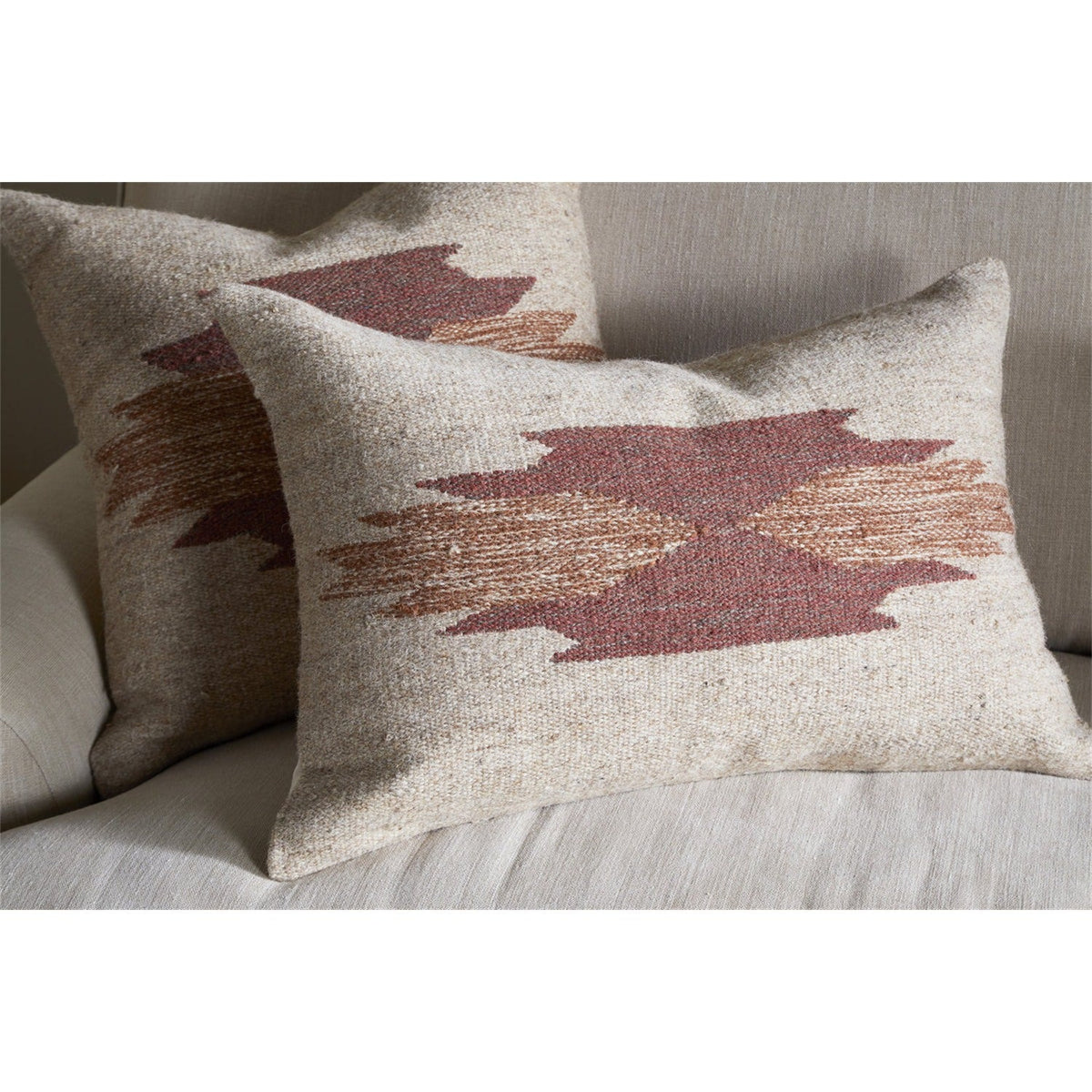 Kabir 50 x 50cm Wool Cushion Cover - Rust