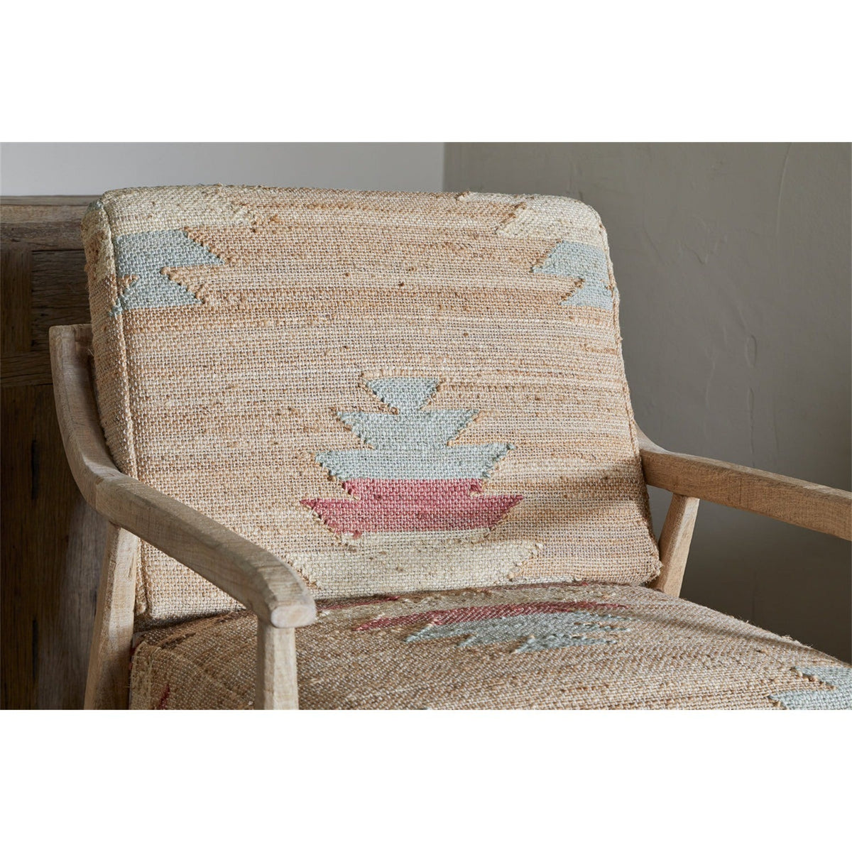 Kavya Kilim Occasional Armchair - Natural
