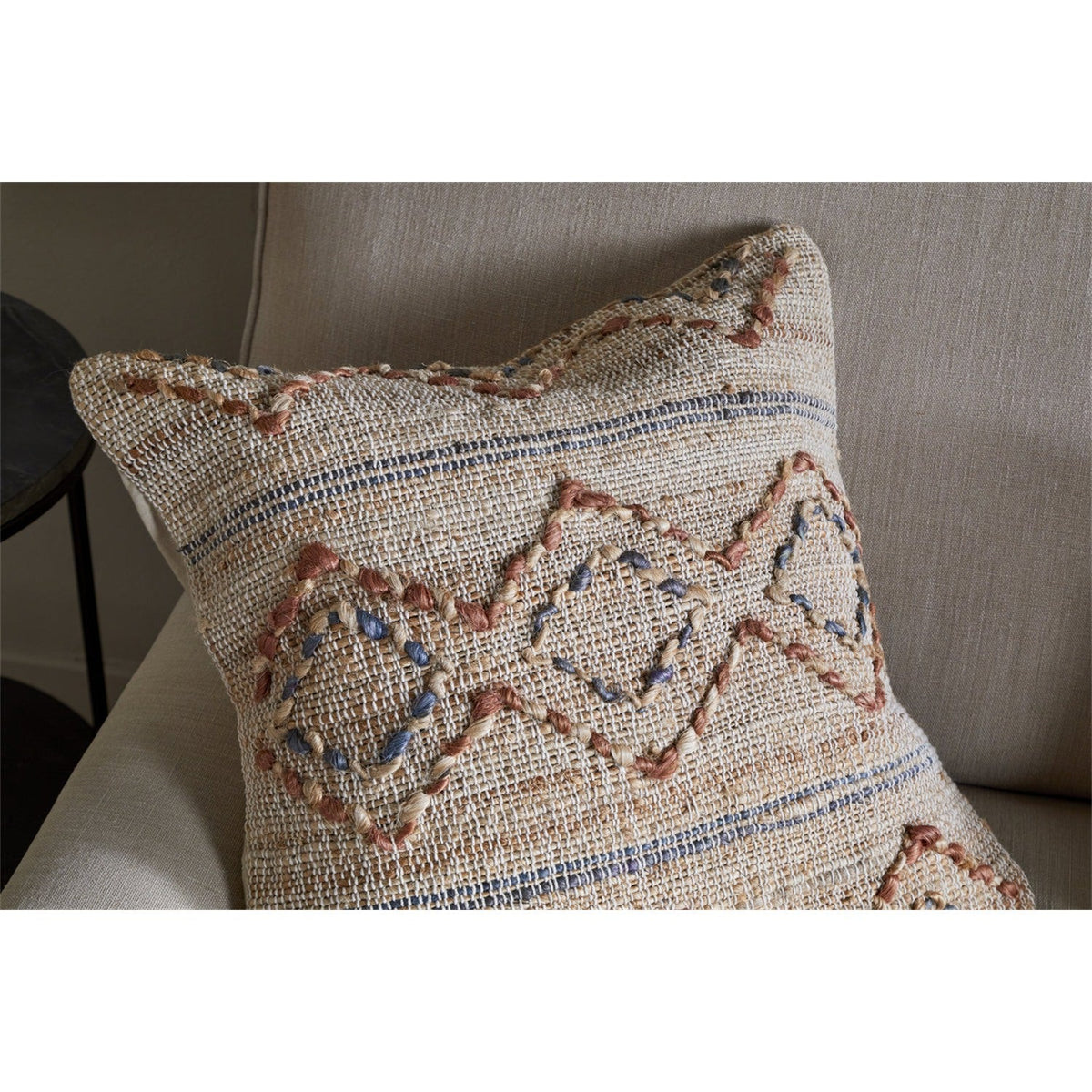 Nila Esha 50 x 50cm Cushion Cover - Rust & Indigo