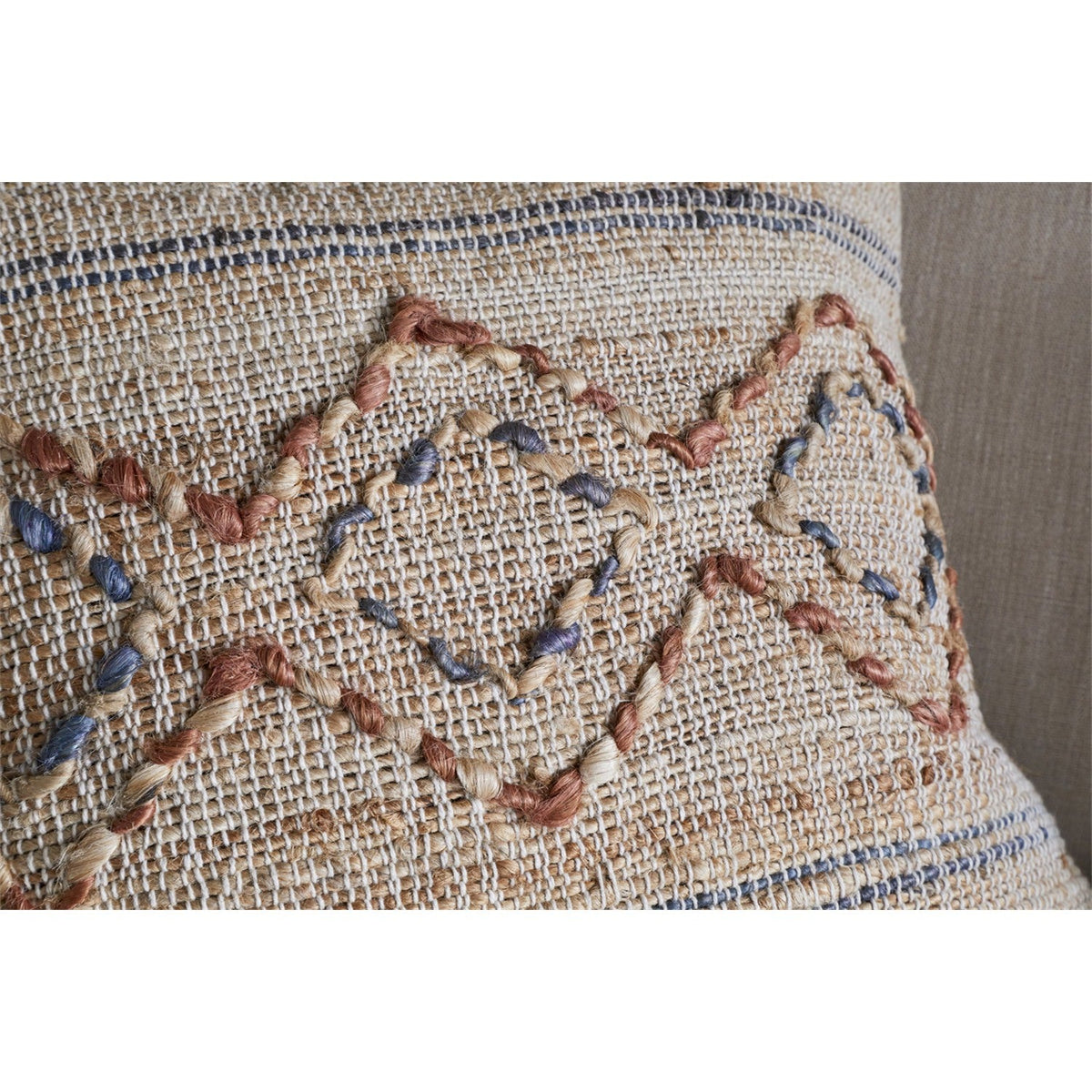 Nila Esha 50 x 50cm Cushion Cover - Rust & Indigo