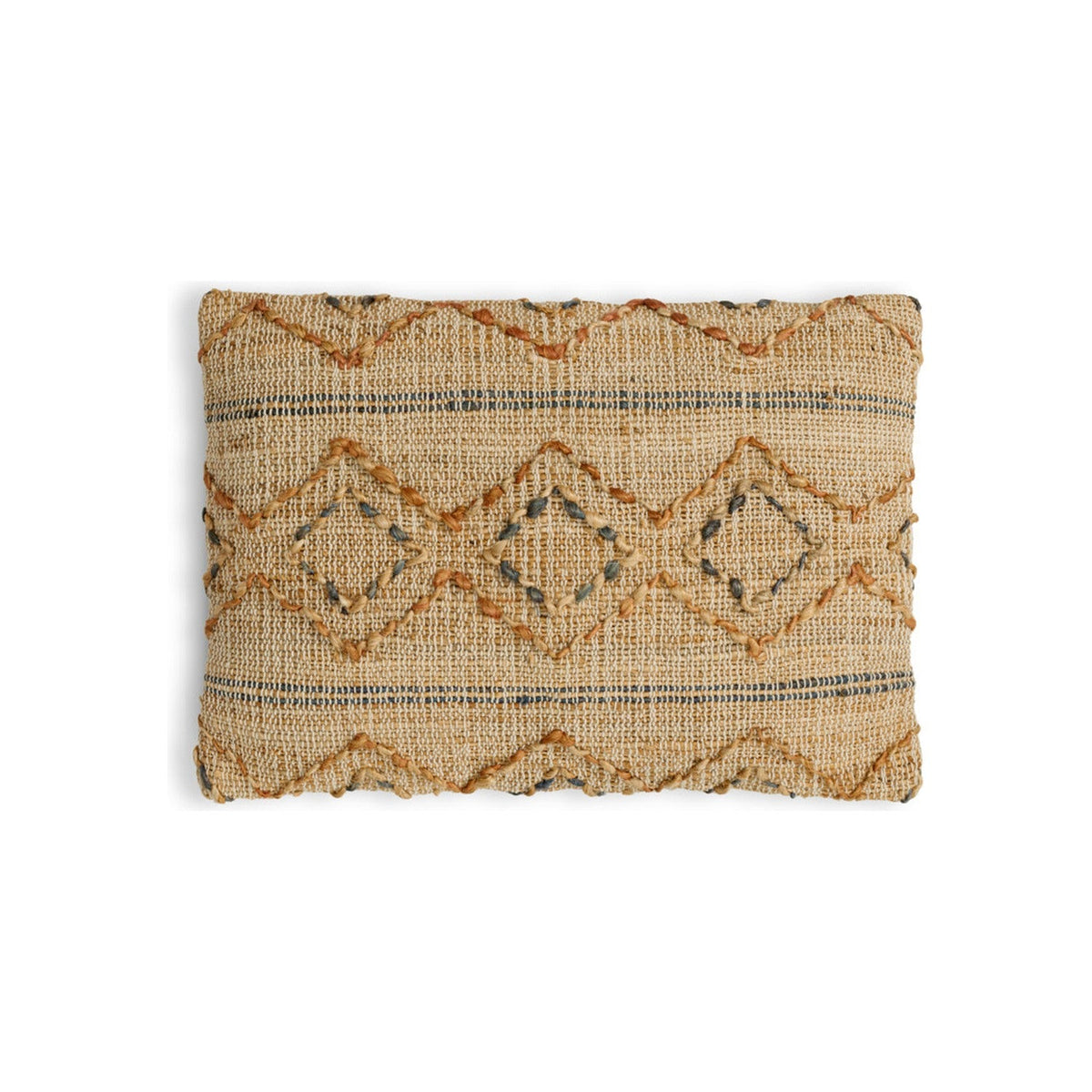 Nila Esha 60 x 40cm Cushion Cover - Rust & Indigo