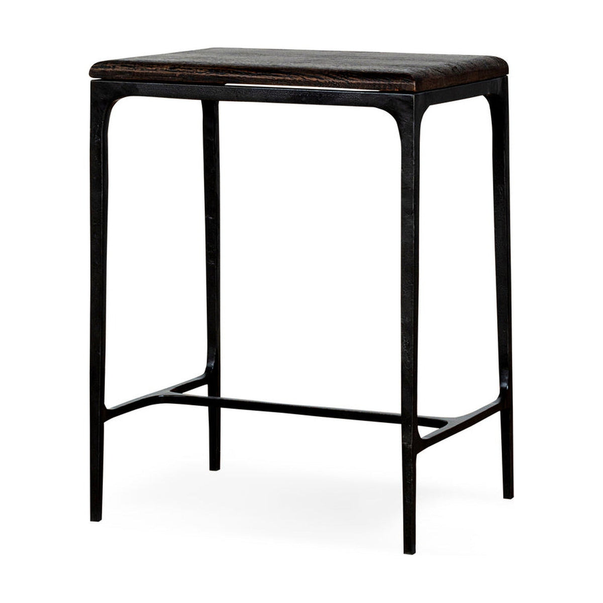 Sita Reclaimed Wood & Iron Side Table - Chocolate Brown