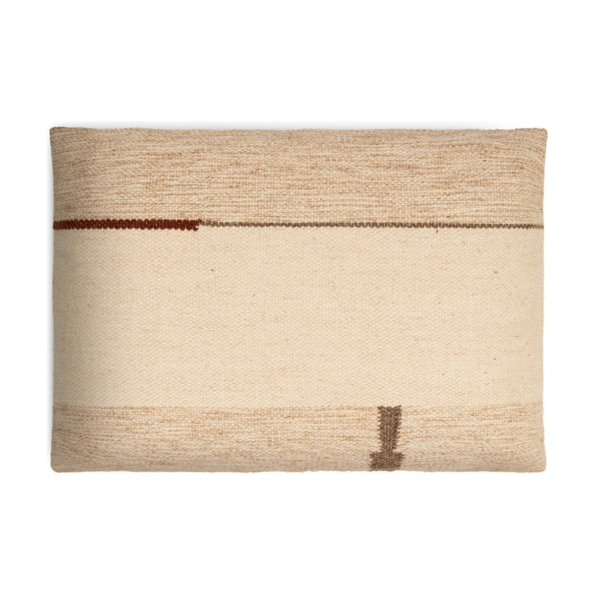 Tamil 60 x 40cm Wool Cushion Cover - Natural