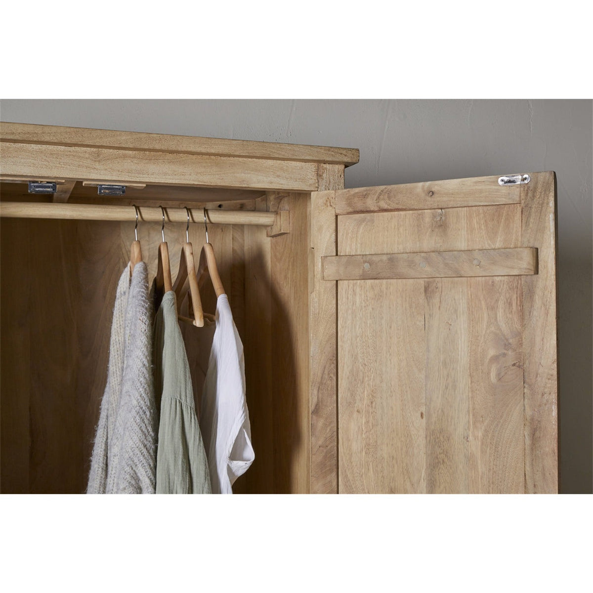 Vivan Grooved Wardrobe - Natural