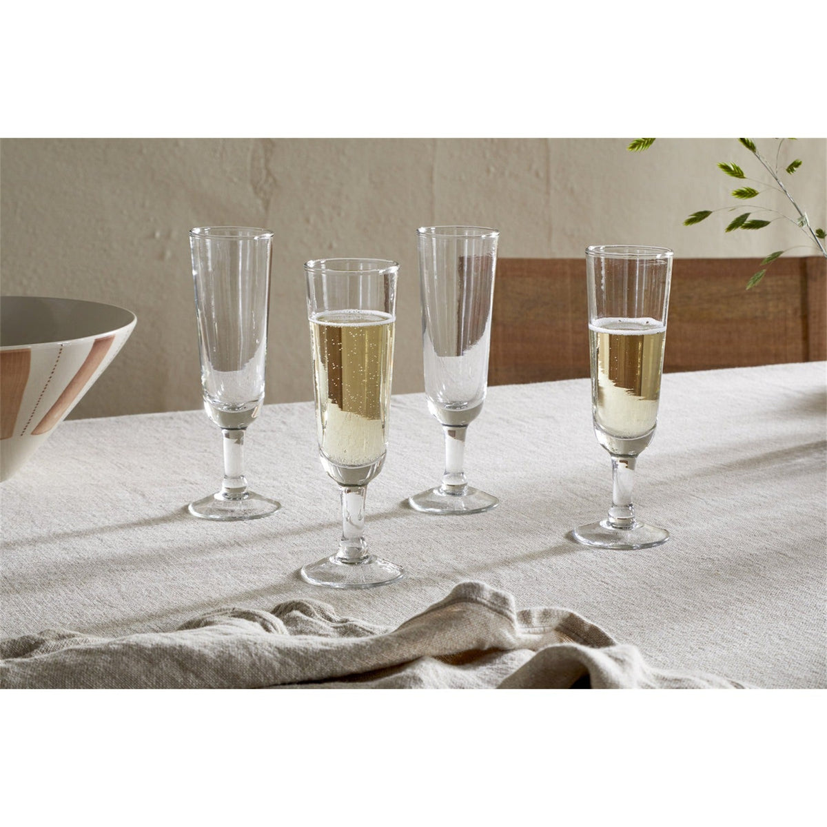 Pani Champagne Glasses - Clear - Set of 4