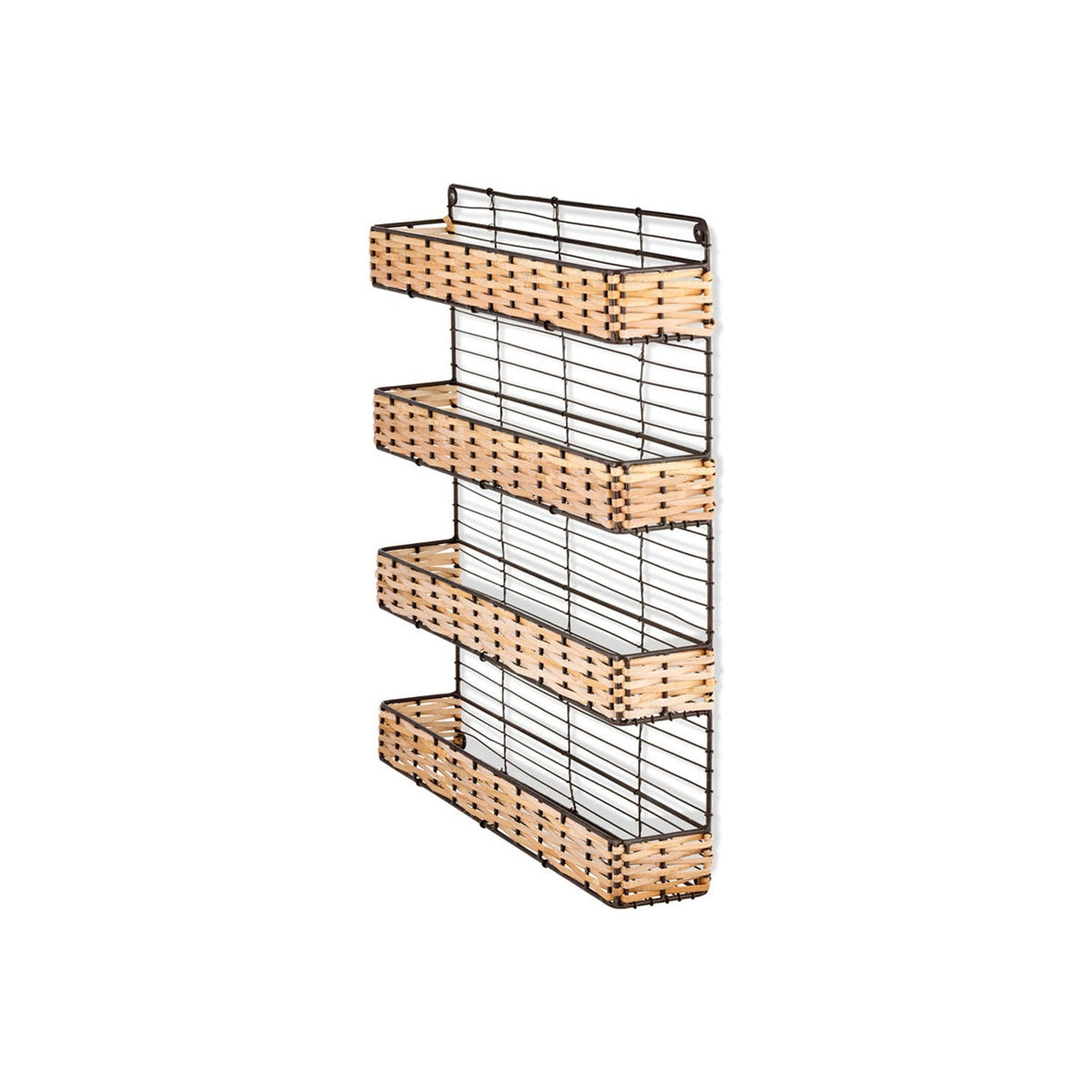 Montali Iron & Rattan Spice Rack - Natural