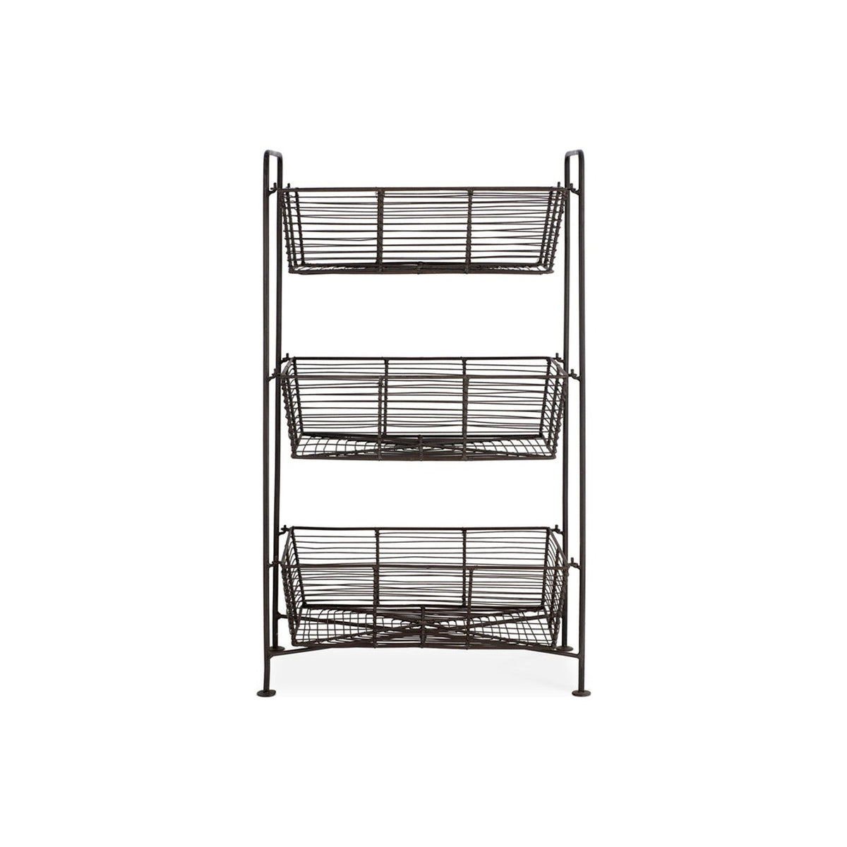 Inkollu Three Tier Storage Stand - Antiqued Brass